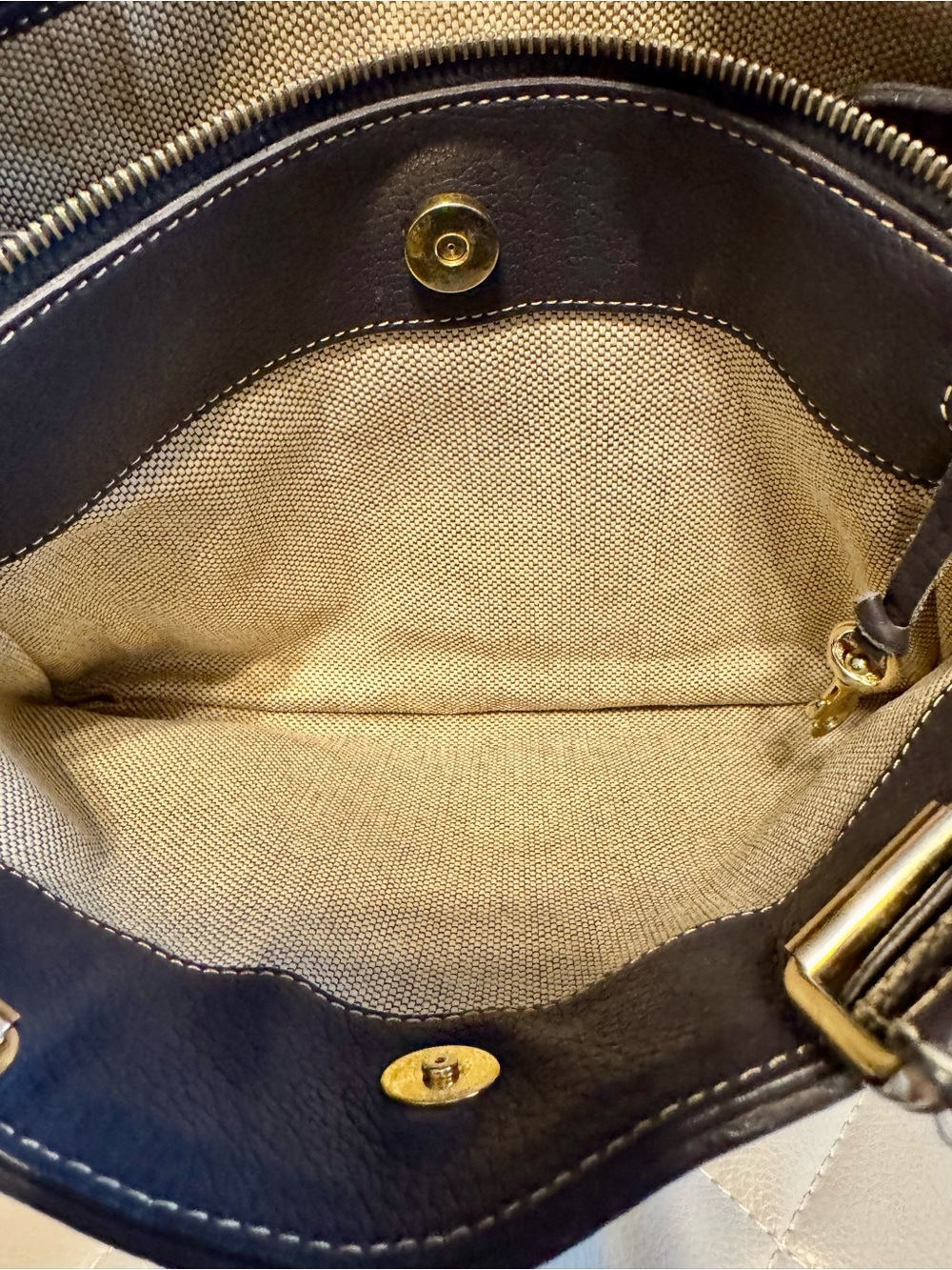 Dooney & Bourke Navy Blue Monogram Satchel - Picture 9 of 9